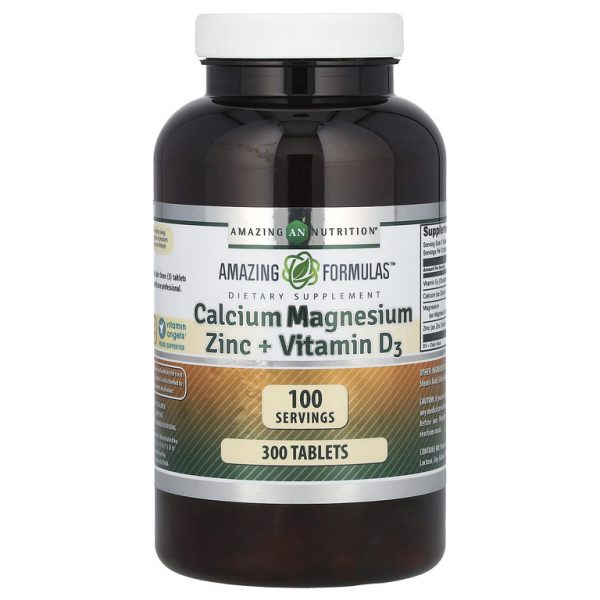 Amazing Nutrition, Amazing Formulas, кальций, магний, цинк и витамин D3, 300 таблеток