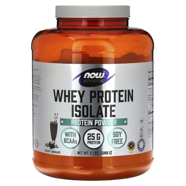 NOW Foods, Sports, изолят сывороточного протеина, со вкусом кремового шоколада, 2268 г (5 фунта)