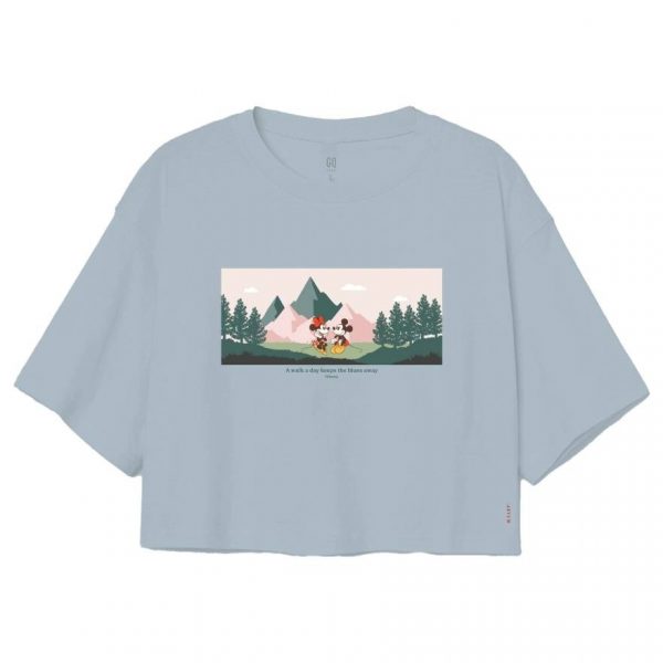 GQ Disney Embrace Motain Crop Blue Size S Оригинал