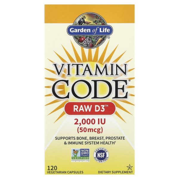 Garden of Life, Vitamin Code®, RAW D3™, 120 вегетарианских капсул