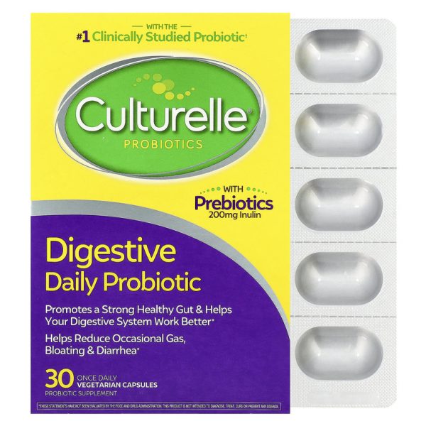 Culturelle, пробиотики, ежедневный пробиотик для пищеварения, 10 миллиардов КОЕ, 30 вегетарианских капсул для приема один раз в день