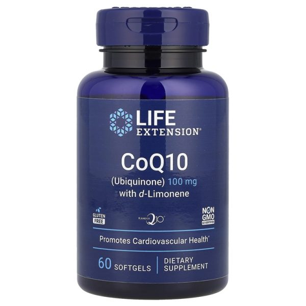 Life Extension, Super-Absorbable CoQ10, суперусваиваемый коэнзим Q10 (убихинон) с d-лимоненом, 100 мг, 60 капсул