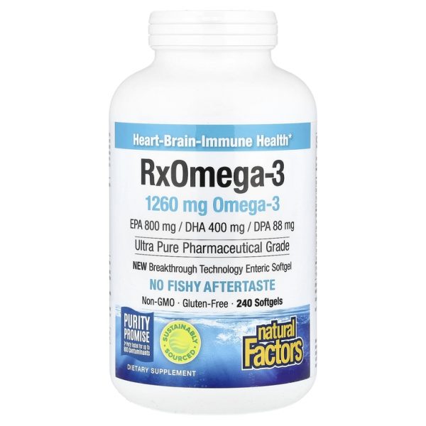 Natural Factors, Rx Omega-3, 240 мягких таблеток (630 мг в 1 мягкой таблетке)