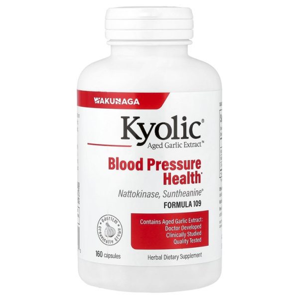 Kyolic, Aged Garlic Extract™, экстракт чеснока Aged Garlic Extract™, средство для здорового артериального давления, формула 109, 160 капсул