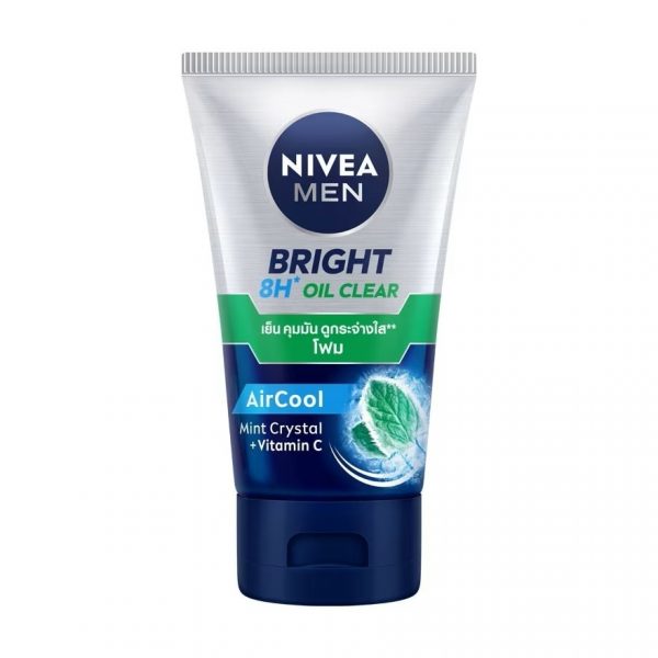 Nivea Men Bright Oil Clear Face Foam 100 G. โฟมล้างหน้า ผิวมัน รูขุมขนกว้าง Оригинал
