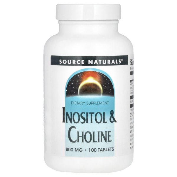 Source Naturals, инозитол и холин, 800 мг, 100 таблеток