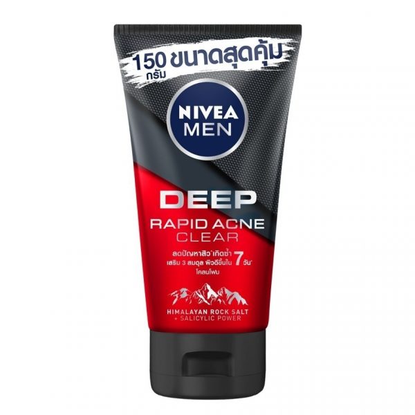 Nivea Men Mud Foam Deep Rapid Acne 150 G. ผู้ชาย โฟม สครับ ล้างหน้า Оригинал