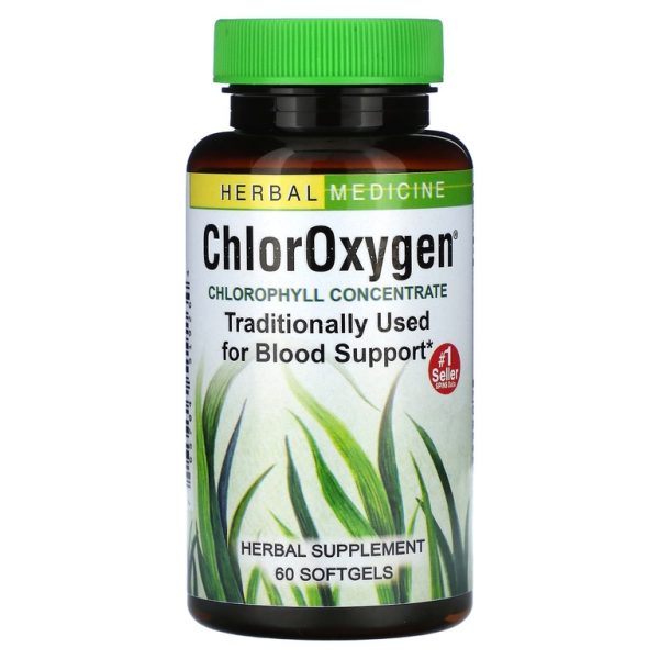 Herbs Etc., ChlorOxygen®, концентрат хлорофилла, 60 мягких таблеток