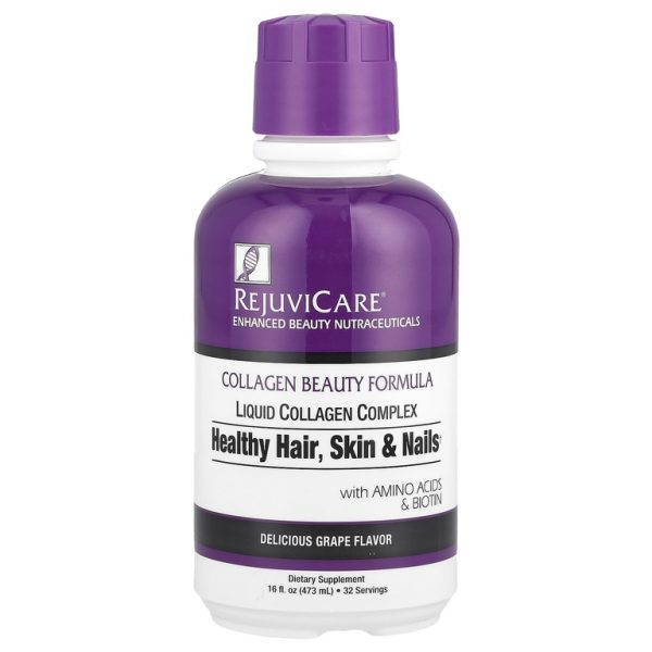 Rejuvicare, Collagen Beauty Formula, комплекс с жидким коллагеном, виноград, 473 мл (16 жидк. унций)