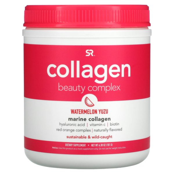 Sports Research, комплекс Collagen Beauty, морской коллаген, арбуз и юзу, 181 г (6,38 унций) (Товар снят с продажи)