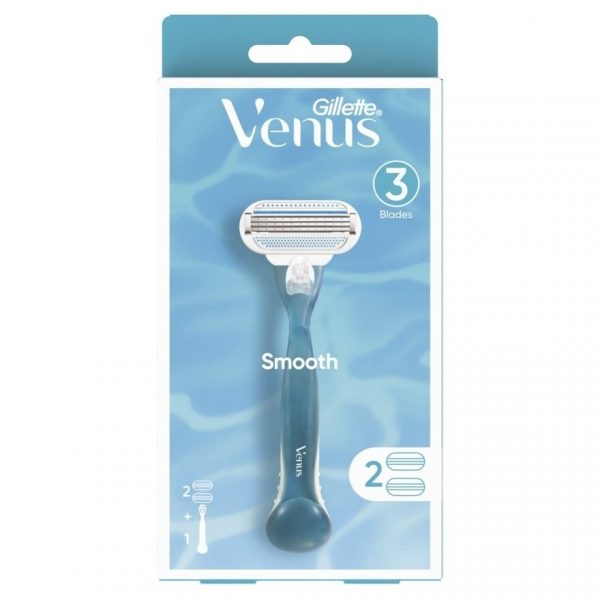 Gillette Venus Smooth Razor 1'S+Blades 2'S มีดโกน กำจัดขน Оригинал
