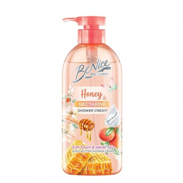 Benice Shower Cream Honey  Nectarine Body Butter 450 Ml. ครีมอาบน้ำ ชุ่มชื่น กระจ่างใ Оригинал