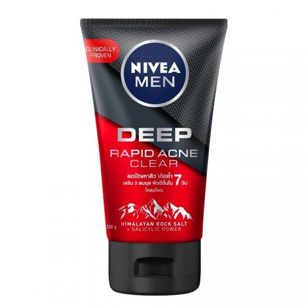 Nivea Men Mud Foam Deep Rapid Acne 100 G. ผู้ชาย โฟม สครับ ล้างหน้า Оригинал