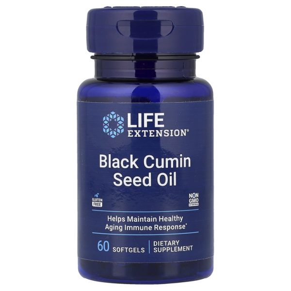 Life Extension, масло чёрного тмина, 60 капсул (500 мг в 1 капсуле)