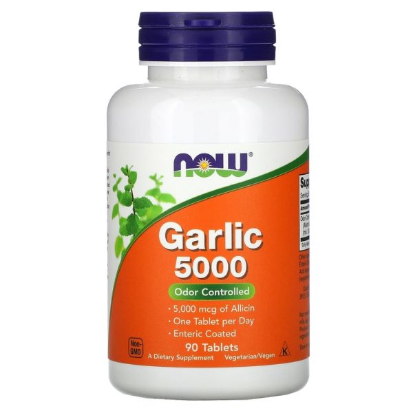 NOW Foods, Garlic 5000, чеснок, 500 мг, 90 таблеток