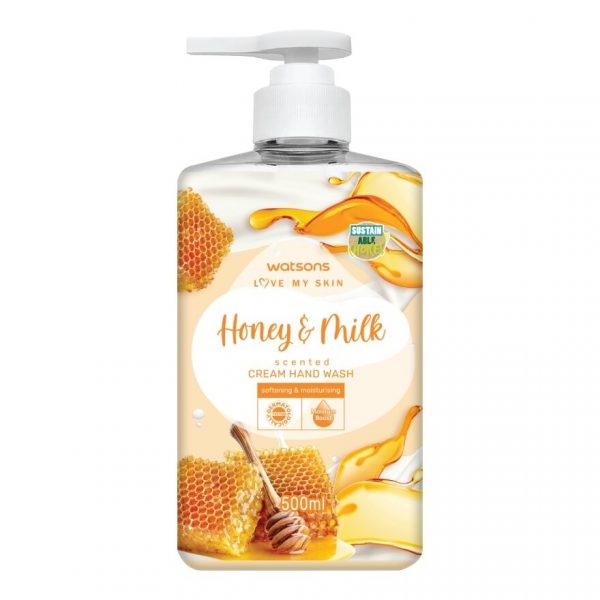 Watsons Love My Skin Honey  Milk Scented Cream Hand Wash 500ml. Оригинал