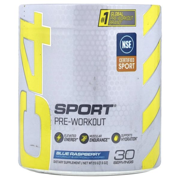 C4 / Cellucor, C4 Sport, предтренировочный, голубая малина,  213 г (7.5 унций)