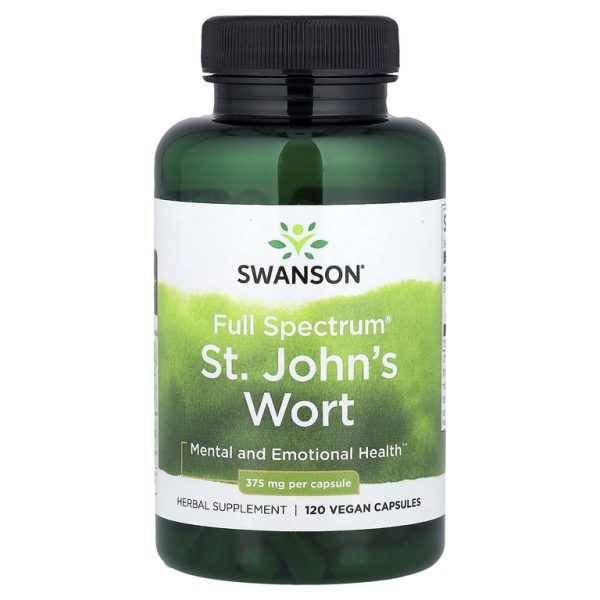 Swanson, Full Spectrum® зверобой, 375 мг, 120 веганских капсул