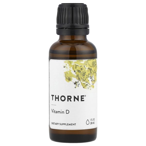 Thorne, жидкий витамин D, 30 мл (1 жидк. унция) (25 мкг в 1 порции)