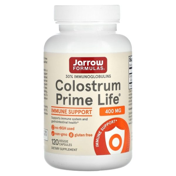 Jarrow Formulas, Colostrum Prime Life, молозиво, 400 мг, 120 растительных капсул (Товар снят с продажи)