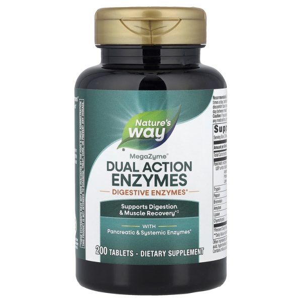 Nature's Way, MegaZyme®, ферменты двойного действия, 200 таблеток