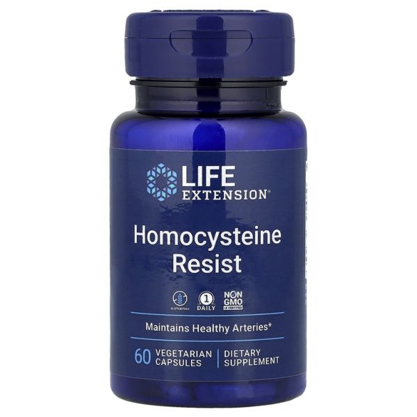 Life Extension, Homocysteine Resist, добавка для поддержания здорового уровня гомоцистеина, 60 вегетарианских капсул