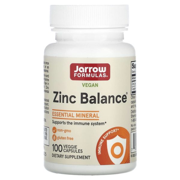 Jarrow Formulas, Zinc Balance, веганская добавка, 100 растительных капсул