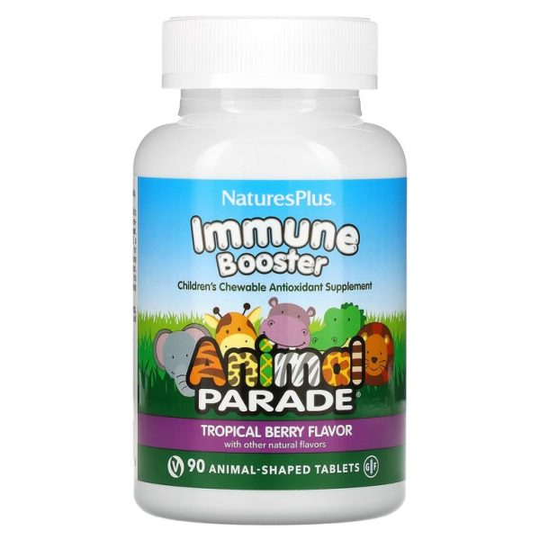 NaturesPlus, Source of Life, Animal Parade, добавка для укрепления детского иммунитета, вкус натуральных тропических ягод, 90 животных