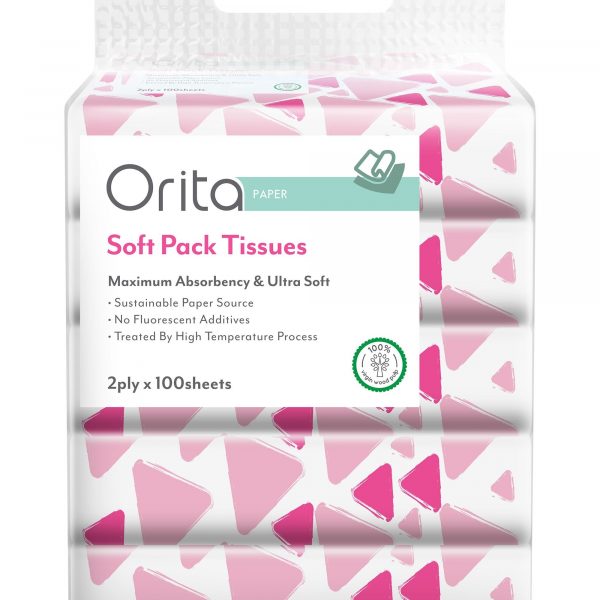 Orita Soft Pack 2ply x 100sheets Pack 5 Оригинал
