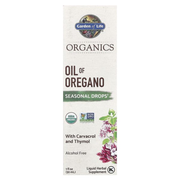 Garden of Life, Organics, масло орегано, сезонные капли, без спирта, 30 мл (1 жидк. унц.)