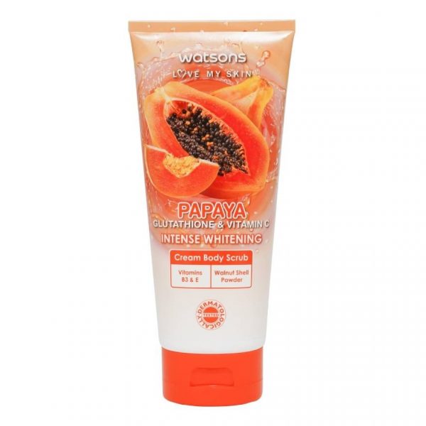 Watsons Papaya Glutathione  Vitamin C Intense Whitening Cream Body Scrub 200g. Оригинал