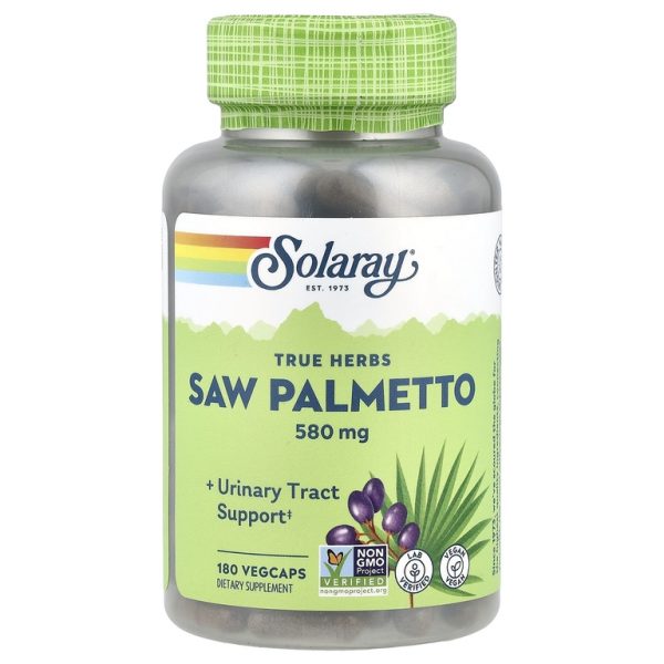 Solaray, True Herbs, сереноа, 580 мг, 180 вегетарианских капсул