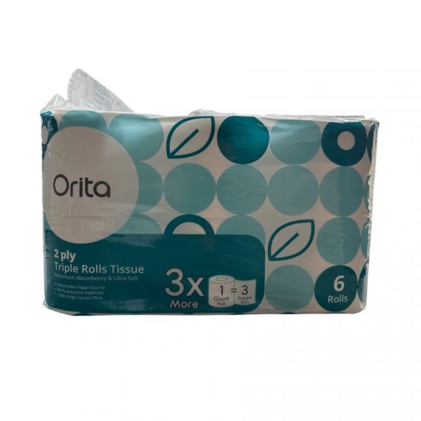 Orita Triple Rolls Tissue 1 Pack (50meters/roll x 6 roll) Оригинал