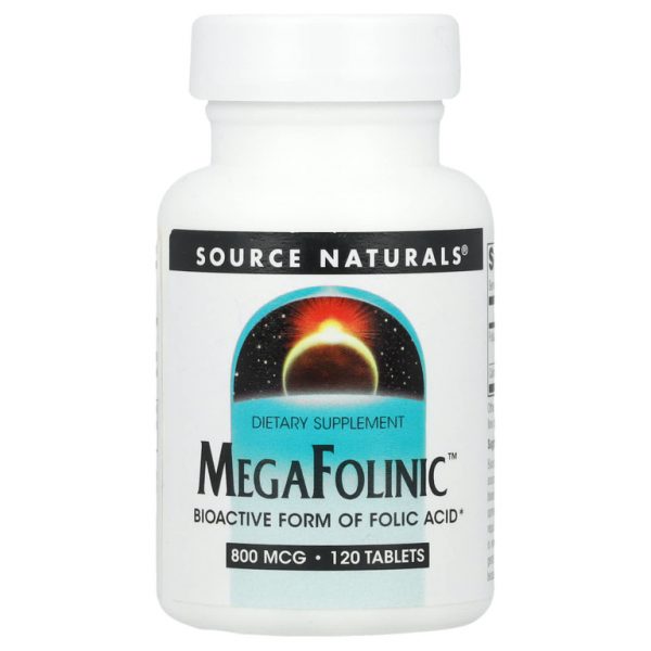 Source Naturals, MegaFolinic™, 800 мкг, 120 таблеток