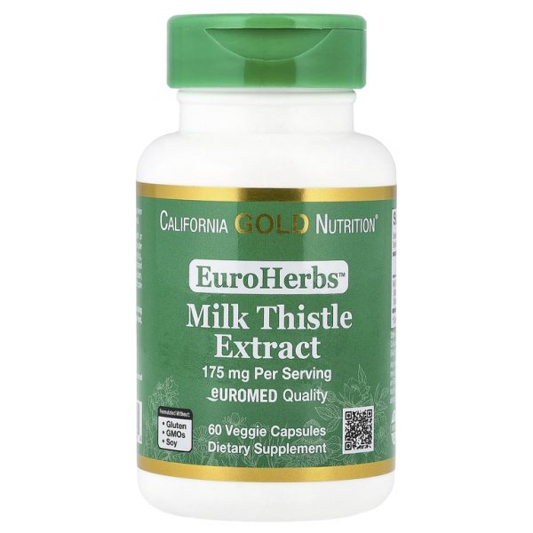 California Gold Nutrition, EuroHerbs, экстракт расторопши, качество Euromed, 175 мг, 60 растительных капсул