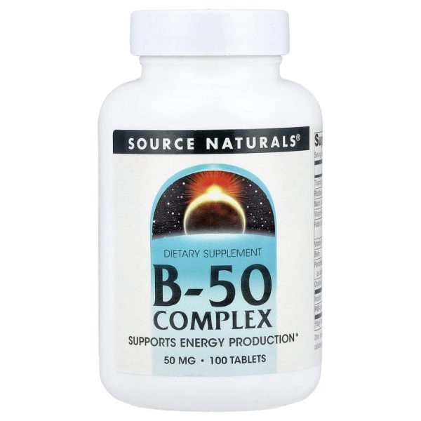 Source Naturals, комплекс B-50, 50 мг, 100 таблеток