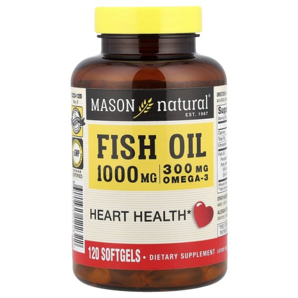 Mason Natural, рыбий жир, 1000 мг, 120 капсул