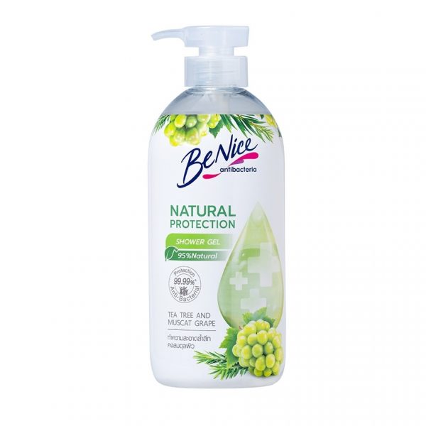 Benice Natural Protection Shower Gel Tea Tree  Muscat Grape 450 Ml. Оригинал