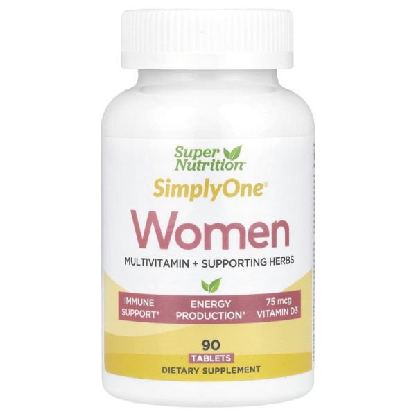 Super Nutrition, SimplyOne, мультивитамины и полезные травы для женщин, 90 таблеток (Товар снят с продажи)