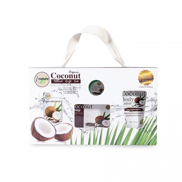 I-nature Travel  Gift Set  (Virgin Coconut Oil 100ml + Coconut Rice Milk Soap 100g+Co Оригинал