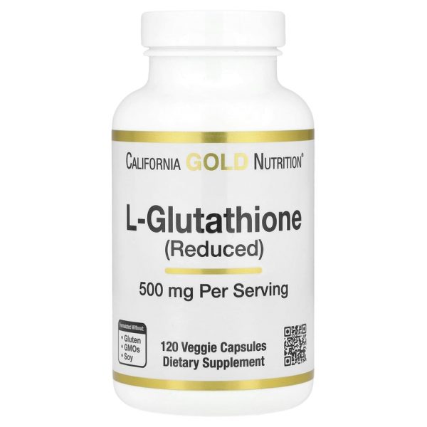 California Gold Nutrition, L-глутатион (восстановленный), 500 мг, 120 растительных капсул