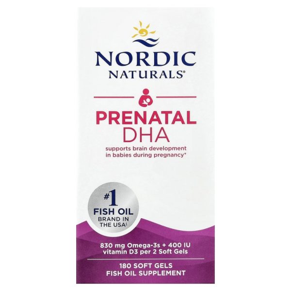 Nordic Naturals, Prenatal DHA, пренатальная ДГК, без добавок, 180 капсул