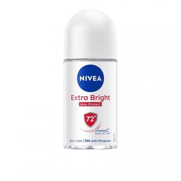 Nivea Roll On Extra Bright Max Protect 50 Ml. โรลออน ลดเหงื่อ ระงับกลิ่นกาย Оригинал