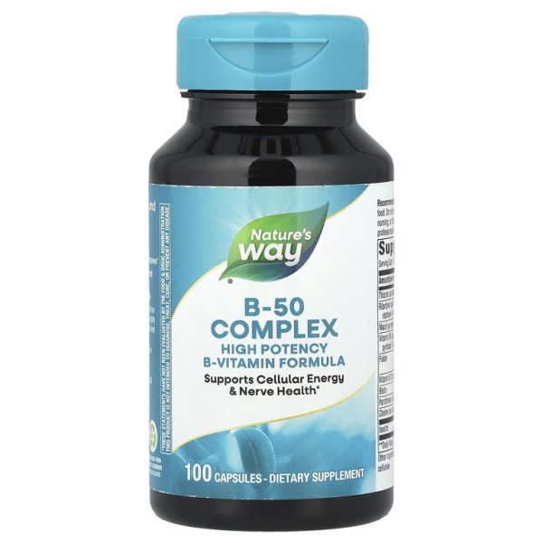 Nature's Way, комплекс витаминов B-50, 100 капсул