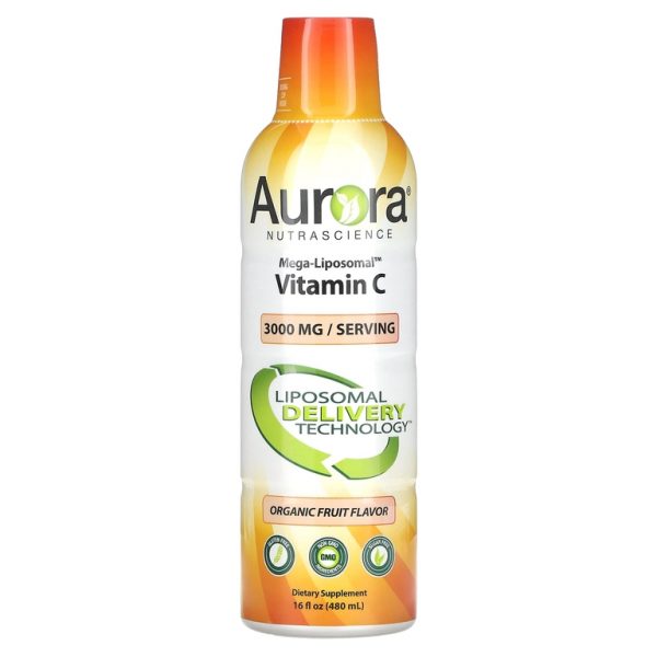 Aurora Nutrascience, Mega-Liposomal Vitamin C, органический фруктовый вкус, 3000 мг, 480 мл (16 жидк. унций) (Товар снят с продажи)