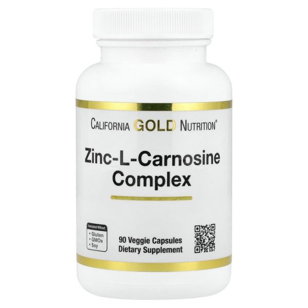 California Gold Nutrition, комплекс с цинк-L-карнозином, 90 вегетарианских капсул