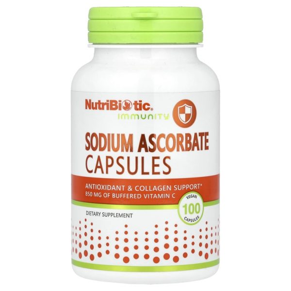 NutriBiotic, Immunity, аскорбат натрия, 100 растительных капсул