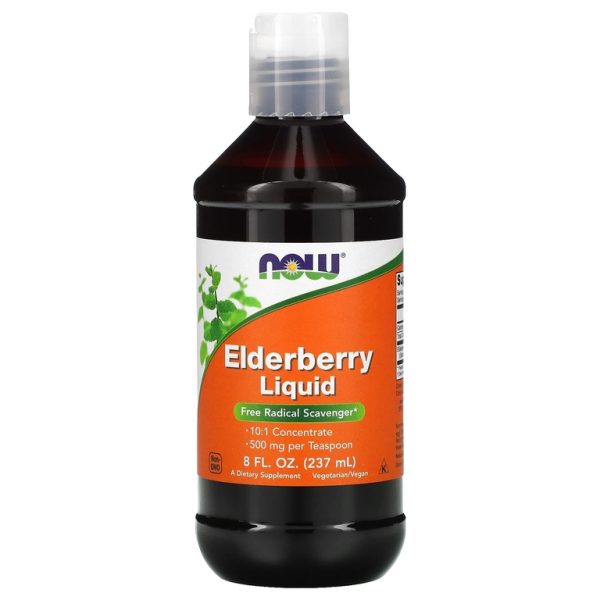 NOW Foods, бузина жидкая, 500 мг, 237 мл (8 жидк. унций)