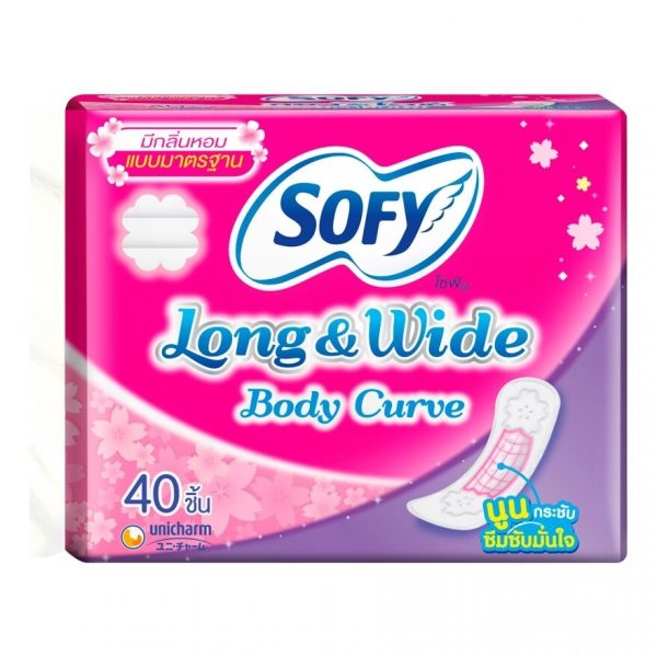 Sofy Pantiliner Regular Long  Wide Body Curve Scented 40 Pcs. Оригинал