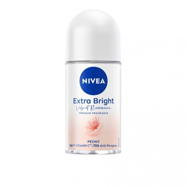 Nivea Roll On Extra Bright Velvet Romance Premium Fragrance Peony 50 Ml. Оригинал